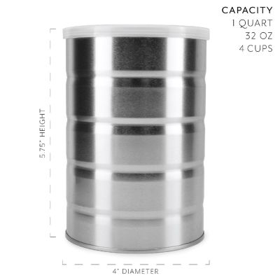 Cornucopia Empty Coffee Cans (4-Pack); Metal Cans for Kitchen Storage, Coffee Packaging and Arts & Crafts Image 3