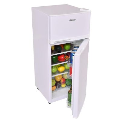 Costway 2 Doors 3.4 cu ft. Unit  Compact Mini Refrigerator Freezer Cooler Image 3
