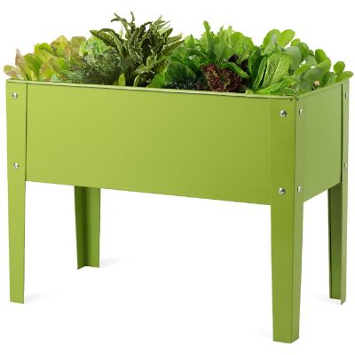 Costway 24'' x12'' Elevated Garden Outdoor Plant Stand Raised Tall Flower Bed Box Image 1