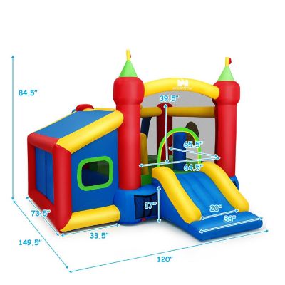 Costway  6-in-1 Inflatable Bounce House Blow up Castle Toddler Kids Indoor Outdoor with 480 Blower Image 1