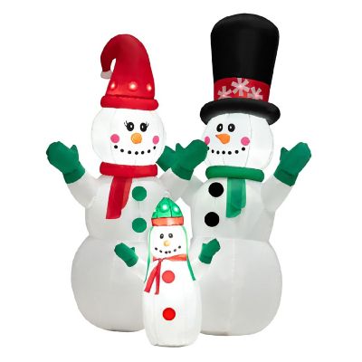 Costway 6FT Inflatable Christmas Snowman Decoration w/ LEDs & Air Blower Image 1