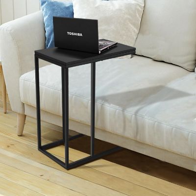Costway Coffee Tray Sofa Side End Table Ottoman Couch Console Stand TV Lap Snack Black Image 3