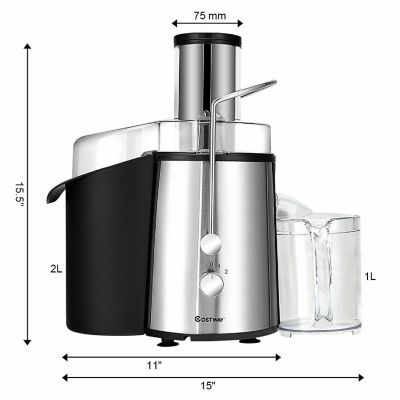 Costway Electric Juicer Wide Mouth Fruit & Vegetable Centrifugal Juice Extractor 2 Speed Image 1