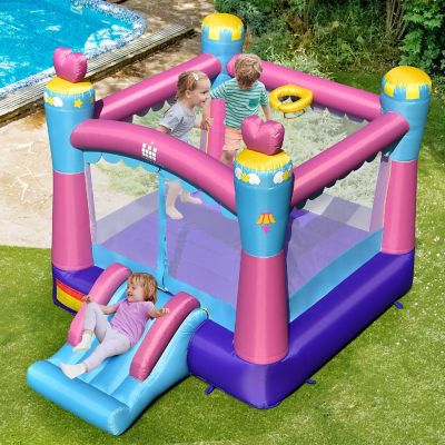 Costway Inflatable Bounce House 3-in-1 Princess Theme Inflatable Castle without Blower Image 1