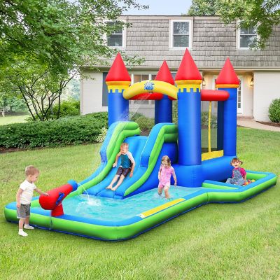 Costway Inflatable Castle Bouncer Bounce House Slide Water Park BallPit with 580W Blower Image 3