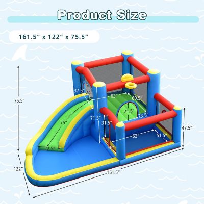 Costway Inflatable Kids Water Slide Outdoor Indoor Slide Bounce Castle (without Blower) Image 3