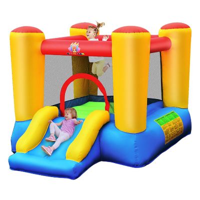 Costway Inflatable Mighty Bounce House Castle Jumper Moonwalk Bouncer Without Blower Image 1