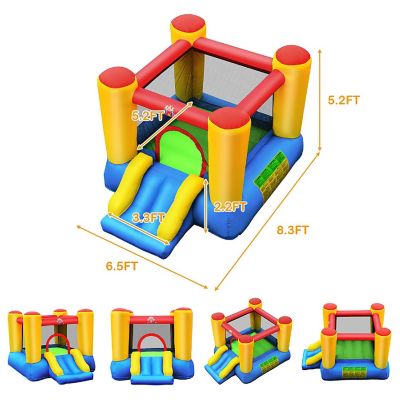 Costway Inflatable Mighty Bounce House Castle Jumper Moonwalk Bouncer Without Blower Image 2