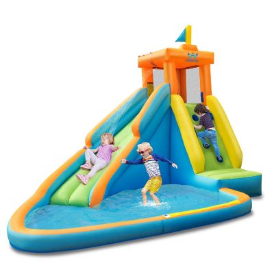 Costway  Kids Bounce House Castle Splash Water Pool Without Blower Image 1