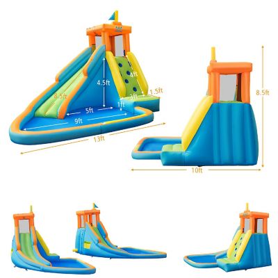 Costway  Kids Bounce House Castle Splash Water Pool Without Blower Image 2