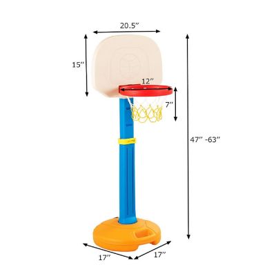 Costway Kids Children Basketball Hoop Stand Adjustable Height Indoor Outdoor Sports Toy Image 2