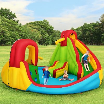 Costway Kids Inflatable Water Slide Bounce Park Splash Pool with Water Cannon & 480W Blower Image 3