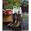 Cowboy Boots S & P Shakers Holder Set 4.25X4.25X5.62" Image 1