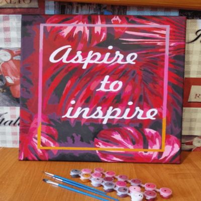 Crafting Spark - Painting by Numbers kit Crafting Spark Aspire to Inspire T002 19.69 x 15.75 in Image 1