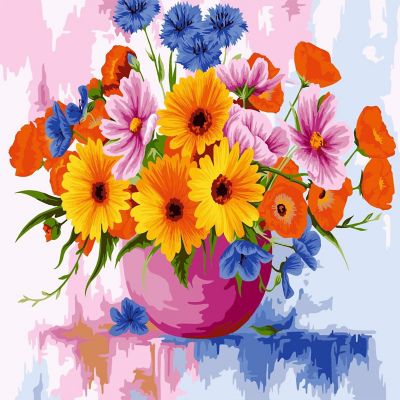 Crafting Spark - Painting by Numbers kit Crafting Spark Field Flowers B104 19.69 x 15.75 in Image 1