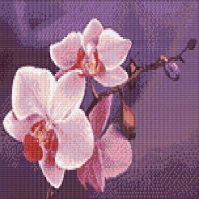 Crafting Spark (Wizardi) - Branch of Orchids WD038 14.9 x 10.6 inches Wizardi Diamond Painting Kit Image 1