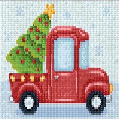Crafting Spark (Wizardi) - New Year Lorry CS2693 7.9 x 5.9 inches Crafting Spark Diamond Painting Kit Image 1