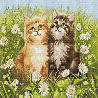 Crafting Spark (Wizardi) - Summer Kittens CS209 19.7 x 15.8 inches Crafting Spark Diamond Painting Kit Image 1