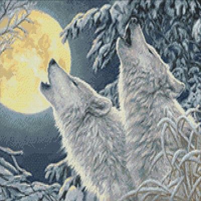 Crafting Spark (Wizardi) - Two Wolves CS2565 19.7 x 15.8 inches Crafting Spark Diamond Painting Kit Image 1