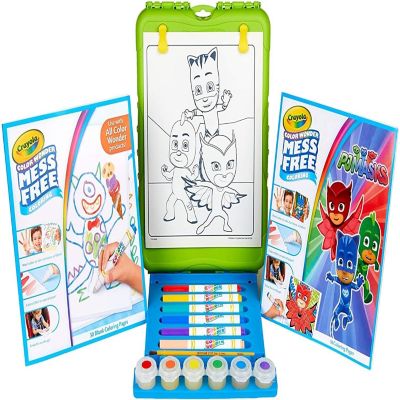 Crayola&#8482; Color wonder PJ Mask Travel Easel With 30 Bonus pages, Full size color wonder markers and paints! Image 1