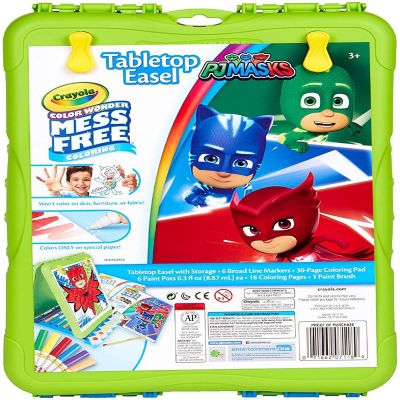 Crayola&#8482; Color wonder PJ Mask Travel Easel With 30 Bonus pages, Full size color wonder markers and paints! Image 2
