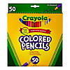 Crayola Colored Pencils, Full Length, Assorted Colors, 50 Per boProper, 2 BoProperes Image 1
