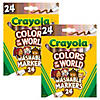 Crayola Colors of the World Markers, 24 Per Pack, 2 Packs Image 1