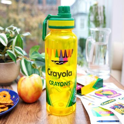 Crayola Crayon Box Retro Twist Spout Water Bottle and Sticker Set  32 Ounces Image 3