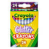 Crayola Glitter Crayons, 24 Per Pack, 6 Packs Image 1