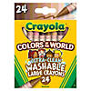 Crayola Large Crayons, Colors of the World, 24 Per Box, 3 Boxes Image 1