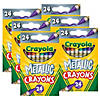 Crayola Metallic Crayons, 24 Per Pack, 6 Packs Image 1