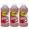 Crayola Premier Tempera Paint, 16 oz, Brown, Pack of 3 Image 1