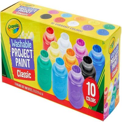 Crayola Washable Kids' Paint Classic Colors Set Of 10 Bottles 2oz Image 1
