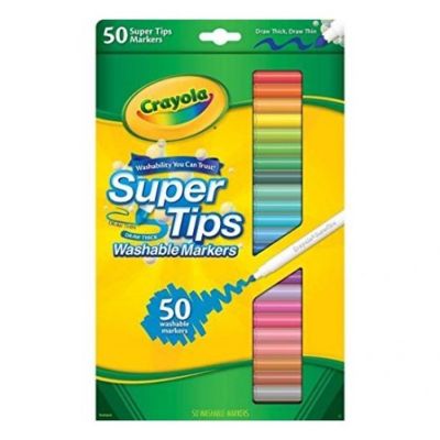 Crayola&#8482; Washable Super Tips Coloring Markers 50 Colors 58-5050 Image 1