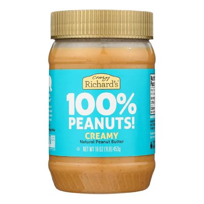 Crazy Richards Natural Creamy Peanut Butter - Case of 12 - 16 oz. Image 1