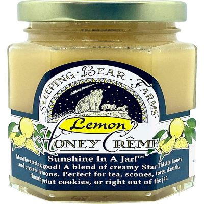 Creamed Honey and Lemon - Lemon Honey Creme 8 oz. Jar with Organic Lemon Image 1