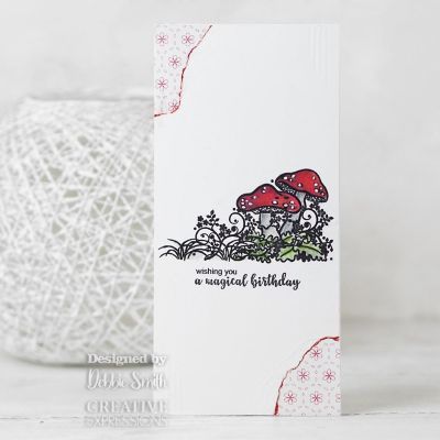 Creative Expressions Designer Boutique Woodland Walk Collection Tiptoe Amongst The Toadstools A6 Clear Stamp Set Image 1