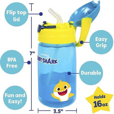 Creative Kids Baby Shark Decorate Your Own Water Bottle BPA Free Age 3+ Image 2
