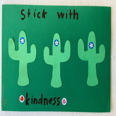 Creative Shapes Etc.  -  Small Single Color Construction Paper Craft Cut-out - Cactus Image 2