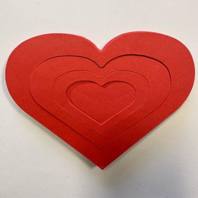 Creative Shapes Etc. - Growing Heart Large Single Color Paper Cut-Outs - 5.5" Image 1