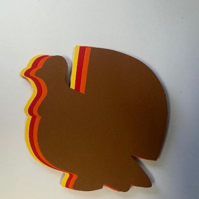 Creative Shapes Etc. - Large Assorted Color Construction Paper Craft Cut-out - Thanksgiving Turkey Image 1