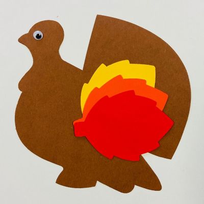 Creative Shapes Etc. - Large Assorted Color Construction Paper Craft Cut-out - Thanksgiving Turkey Image 3