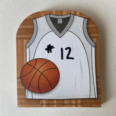 Creative Shapes Etc. - Large Notepad - Basketball Jersey Image 1