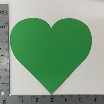 Creative Shapes Etc. - Large Single Color Construction Paper Craft Cut-out - St. Patrick's Day Heart Image 1