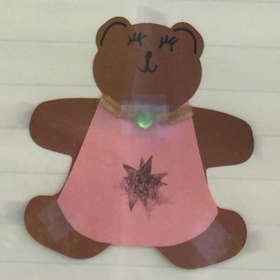 Creative Shapes Etc. - Large Single Color Construction Paper Craft Cut-out - Teddy Bear Image 1