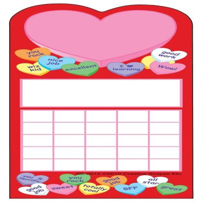 Creative Shapes Etc. - Personal Incentive Chart - Heart Image 1