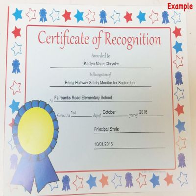 Creative Shapes Etc. - Recognition Certificate - Certificate Of Recognition Image 1