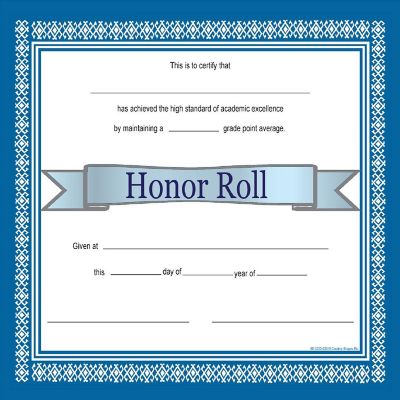 Creative Shapes Etc. - Recognition Certificate - Honor Roll Certificate Image 1