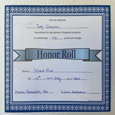 Creative Shapes Etc. - Recognition Certificate - Honor Roll Certificate Image 2