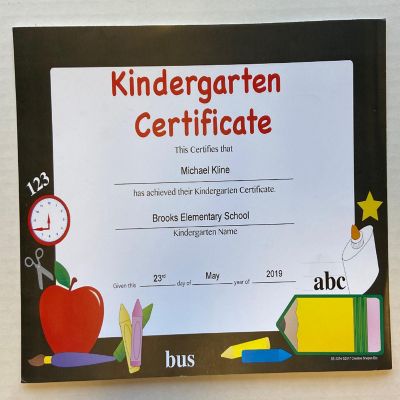 Creative Shapes Etc. - Recognition Certificate - Kindergarten Certificate Image 1